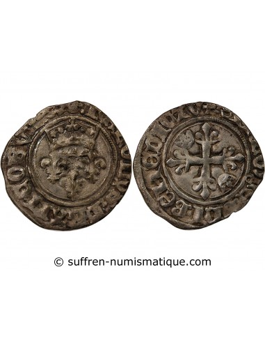 CHARLES VI﻿ LE FOU - GROS DIT "FLORETTE" 1417-1420 TOURS