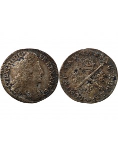 LOUIS XIV﻿ - 10 SOLS AUX INSIGNES 1703/1708 D LYON 2