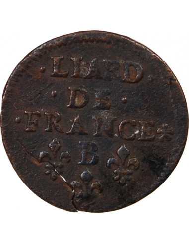 LOUIS XIV﻿ - LIARD AU BUSTE JUVENILE 1657 B ACQUIGNY