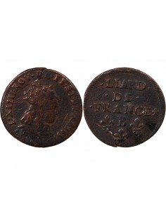 LOUIS XIV﻿ - LIARD AU BUSTE JUVENILE 1657 B ACQUIGNY 2