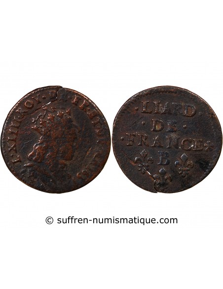 LOUIS XIV﻿ - LIARD AU BUSTE JUVENILE 1657 B ACQUIGNY