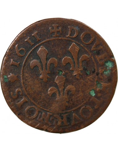 LOUIS XIII - DOUBLE TOURNOIS 1611 M TOULOUSE