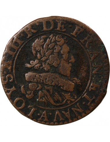 LOUIS XIII - DOUBLE TOURNOIS 1629 A PARIS TYPE 6