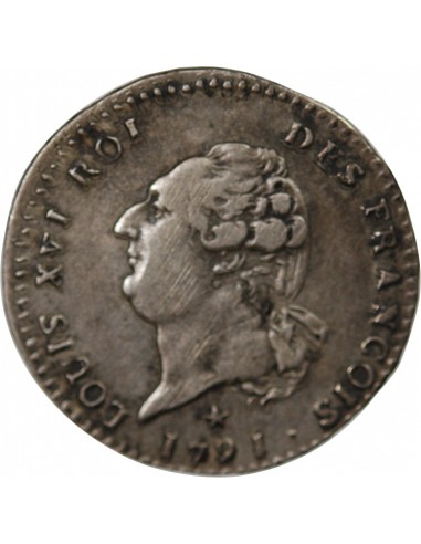 LOUIS XVI, CONSTITUTION - 15 SOLS  ARGENT 1791 W LILLE