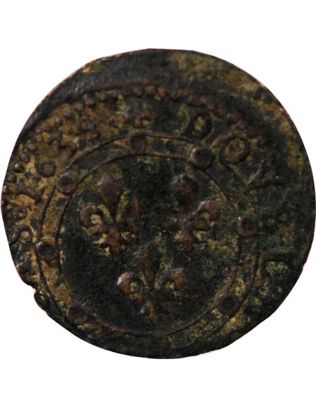 ARDENNES, ARCHES-CHARLEVILLE, Charles I de Gonzague – DOUBLE TOURNOIS 1634 - TYPE 12