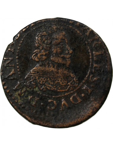 ARDENNES, ARCHES-CHARLEVILLE, Charles I de Gonzague – DOUBLE TOURNOIS 1634 - TYPE 12