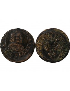 ARDENNES, ARCHES-CHARLEVILLE, Charles I de Gonzague – DOUBLE TOURNOIS 1634 - TYPE 12 2