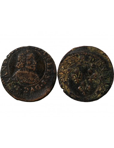 ARDENNES, ARCHES-CHARLEVILLE, Charles I de Gonzague – DOUBLE TOURNOIS 1634 - TYPE 12