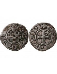 DUCHÉ DE BRETAGNE, JEAN II - DENIER 1289 / 1305 GUINGAMP 2