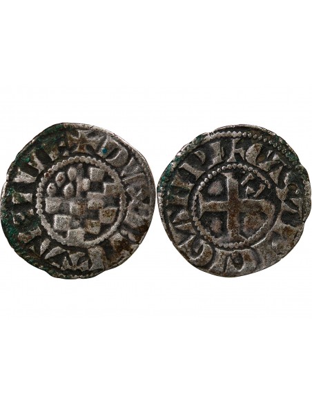 DUCHÉ DE BRETAGNE, JEAN II - DENIER 1289 / 1305 GUINGAMP