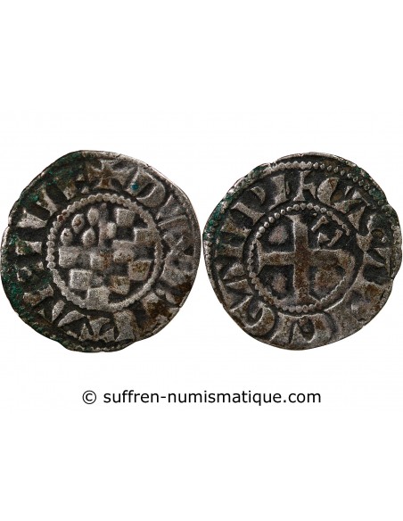 DUCHÉ DE BRETAGNE, JEAN II - DENIER 1289 / 1305 GUINGAMP