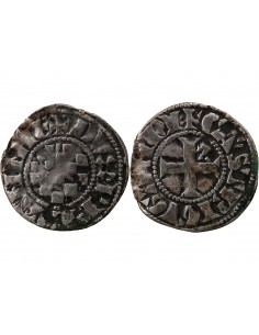 DUCHÉ DE BRETAGNE, JEAN II - DENIER 1289 / 1305 GUINGAMP 2