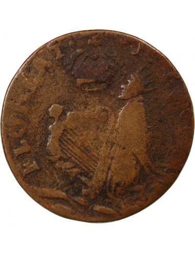 GRANDE-BRETAGNE ET NEW JERSEY - 1/2 PENNY 1646-1674
