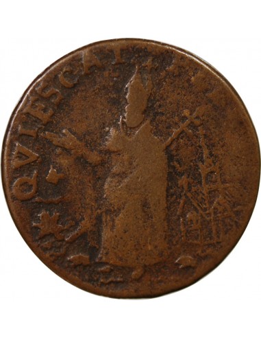 GRANDE-BRETAGNE ET NEW JERSEY - 1/2 PENNY 1646-1674