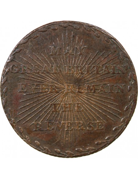 ROYAUME-UNI - JETON CUIVRE 1794 - MAP OF FRANCE - SATIRE REVOLUTION FRANCAISE