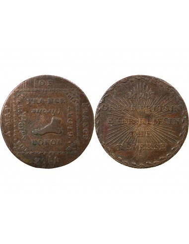 ROYAUME-UNI - JETON CUIVRE 1794 - MAP OF FRANCE - SATIRE REVOLUTION FRANCAISE