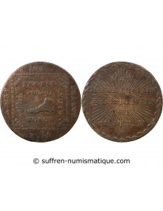 ROYAUME-UNI - JETON CUIVRE 1794 - MAP OF FRANCE - SATIRE REVOLUTION FRANCAISE