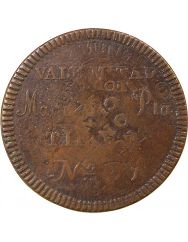 ESPAGNE - JETON CUIVRE 1838 - CARTAGENE, PLAZA DE LA YERBA