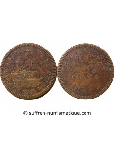 ESPAGNE - JETON CUIVRE 1838 - CARTAGENE, PLAZA DE LA YERBA