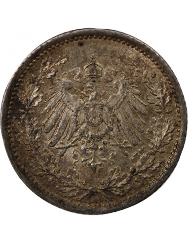 ALLEMAGNE, WILHELM II - 1/2 MARK 1915 A BERLIN