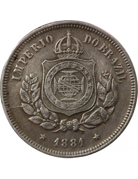 BRESIL, PEDRO II - 100 REIS 1881