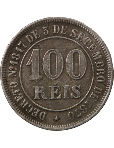 BRESIL, PEDRO II - 100 REIS 1881
