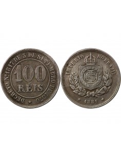 BRESIL, PEDRO II - 100 REIS 1881 2