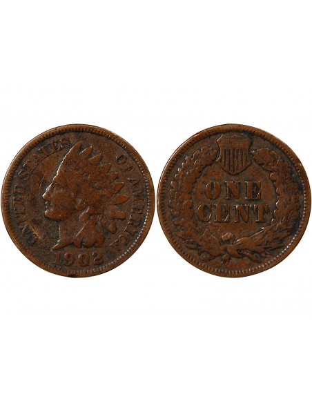 ETATS UNIS - 1 CENT "Indian Head" 1902