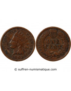 ETATS UNIS - 1 CENT "Indian Head" 1902