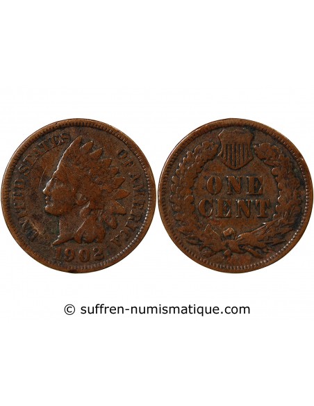 ETATS UNIS - 1 CENT "Indian Head" 1902