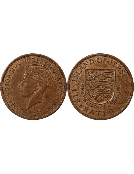 JERSEY, GEORGES VI - 1/12 SHILLING 1945