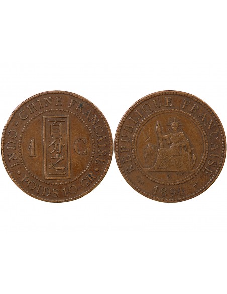 INDOCHINE FRANCAISE - 1 CENTIME 1894 A PARIS