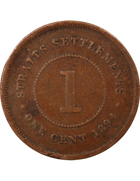 ETABLISSEMENTS DES DETROITS, VICTORIA - CENT 1894 LONDRES