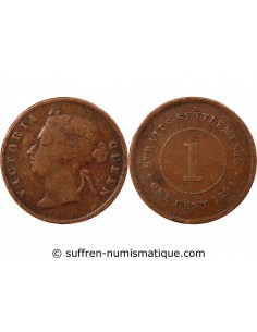 ETABLISSEMENTS DES DETROITS, VICTORIA - CENT 1894 LONDRES