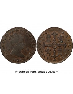 ESPAGNE, ISABELLE II - 8 MARAVEDIS 1837 SEGOVIE