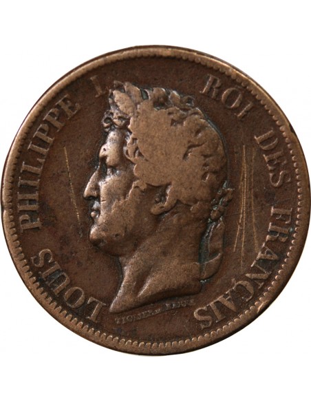 COLONIES FRANCAISES, GUADELOUPE - LOUIS-PHILIPPE - 10 CENTIMES 1839 A PARIS