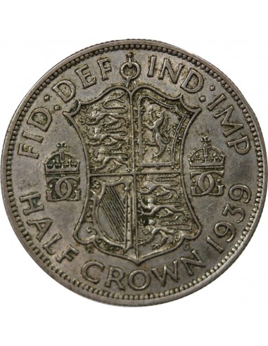GRANDE-BRETAGNE, GEORGES VI - 1/2 COURONNE 1939