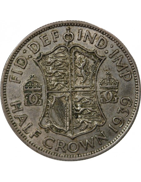 GRANDE-BRETAGNE, GEORGES VI - 1/2 COURONNE 1939