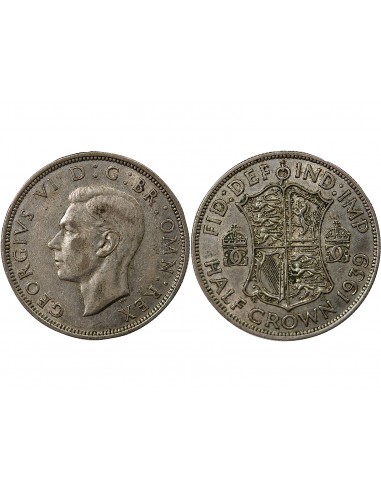 GRANDE-BRETAGNE, GEORGES VI - 1/2 COURONNE 1939