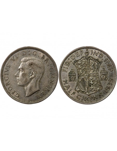 GRANDE-BRETAGNE, GEORGES VI - 1/2 COURONNE 1939