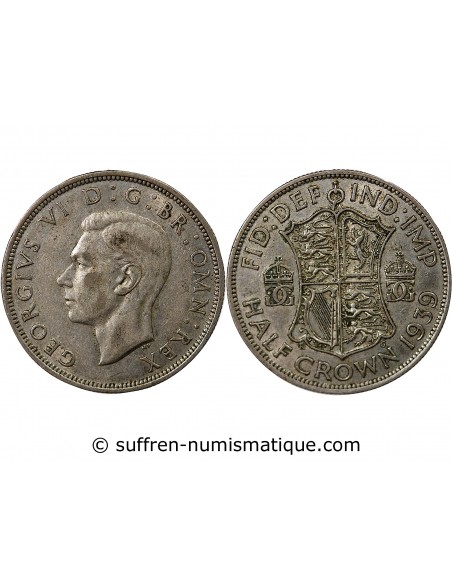 GRANDE-BRETAGNE, GEORGES VI - 1/2 COURONNE 1939