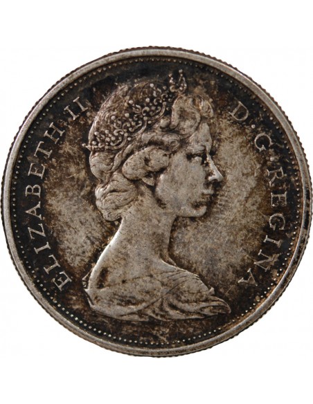 CANADA, ELISABETH II - 50 CENTS ARGENT 1965 OTTAWA