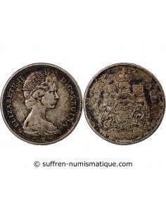 CANADA, ELISABETH II - 50 CENTS ARGENT 1965 OTTAWA