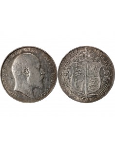 GRANDE-BRETAGNE, EDOUARD VII - 1/2 CROWN ARGENT 1910 2