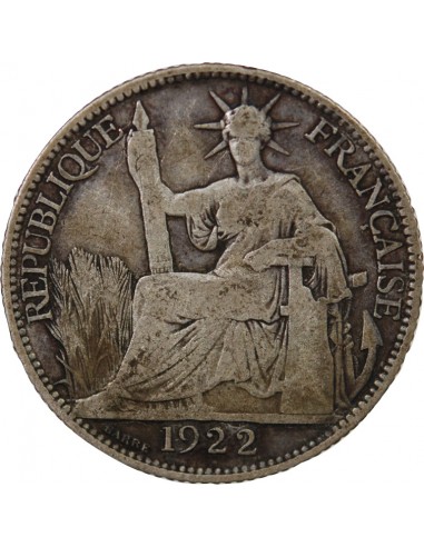 INDOCHINE FRANCAISE - 20 CENTIMES ARGENT 1922 A PARIS
