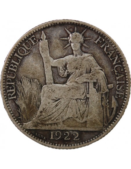 INDOCHINE FRANCAISE - 20 CENTIMES ARGENT 1922 A PARIS