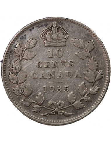 CANADA, GEORGE V - 10 CENTS ARGENT 1935