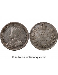 CANADA, GEORGE V - 10 CENTS ARGENT 1935