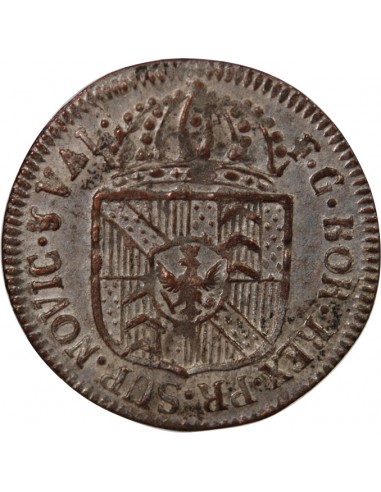 SUISSE, PRINCIPAUTE DE NEUCHÂTEL, FREDERIC GUILLAUME II - 1/2 BATZEN 1793