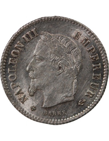 NAPOLEON III - 20 CENTIMES ARGENT 1867 BB STRASBOURG
